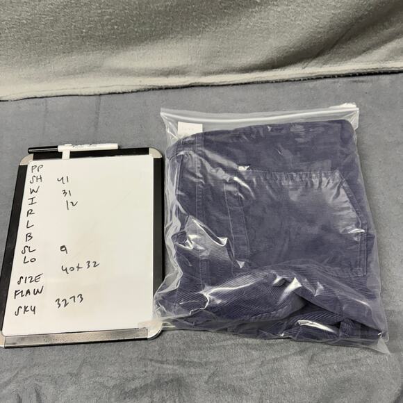 Vineyard Vines Pants Mens 40x32 (41x31 ACTUAL) Corduroy Blue Five Pocket Pant - Picture 7 of 7